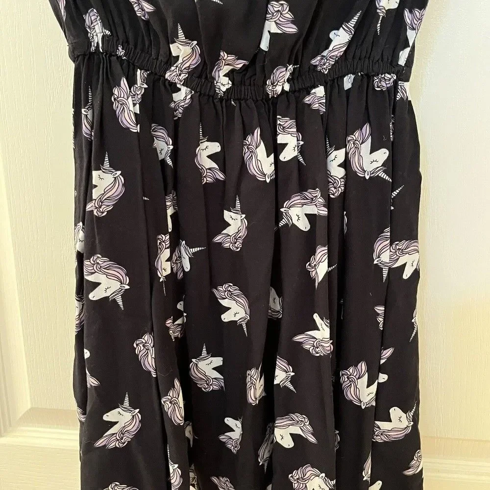 Oshkosh B'gosh Black Unicorn Dress Girls Size 4-5 years